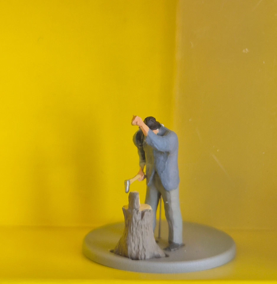 Viessmann H0 1515 Holzhacker mit Axt und Hackstock bewegte Welt in OVP/2509