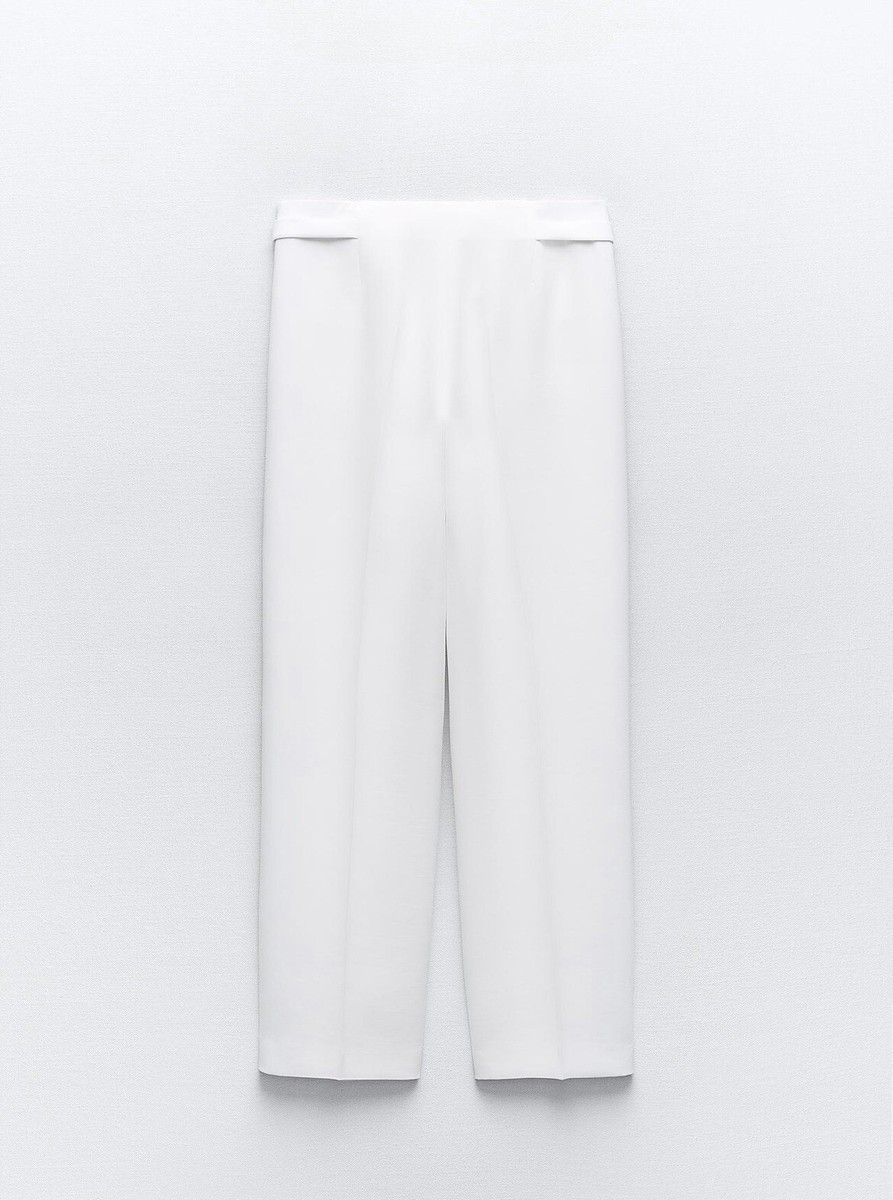 【precme.】wide straight slacks(オフホワイト) CIDER Work Pants Women Dress Pants High Waist Straight Leg