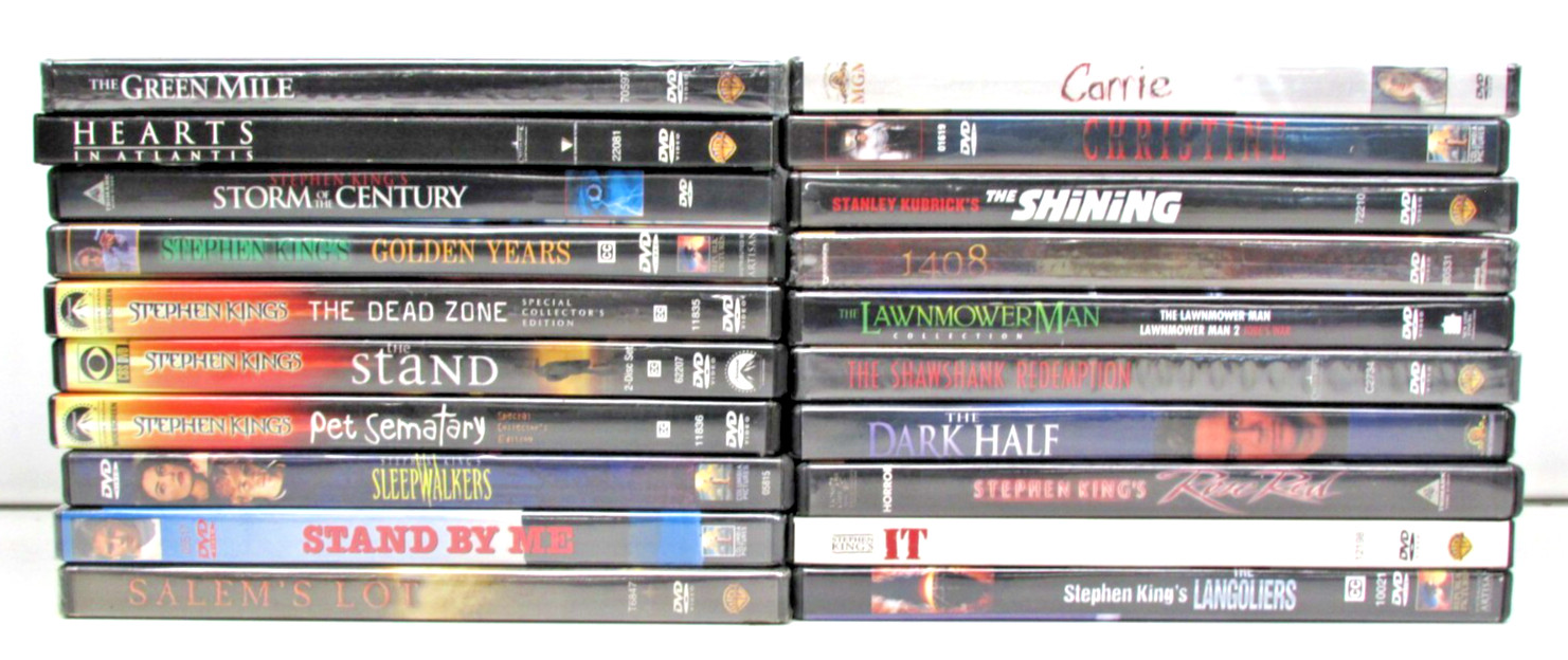 Lot of Stephen King DVDs/Movies