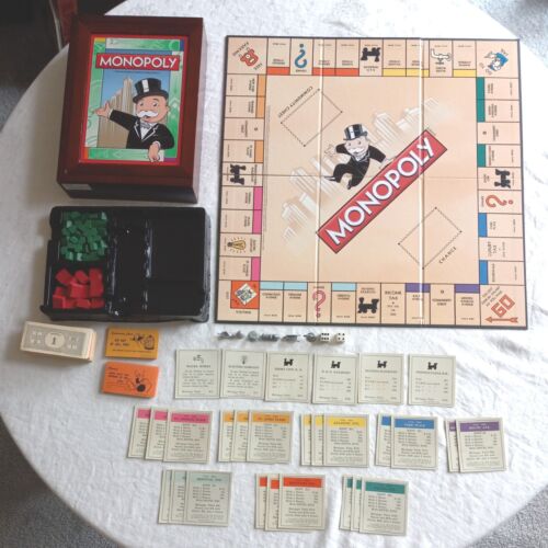 2009 Monopoly Set Vintage Game Collection Wooden Box        /L4c - Picture 1 of 10