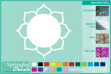 BUDDHIST LOTUS FLOWER cut vinyl decal #1 car truck window sticker 