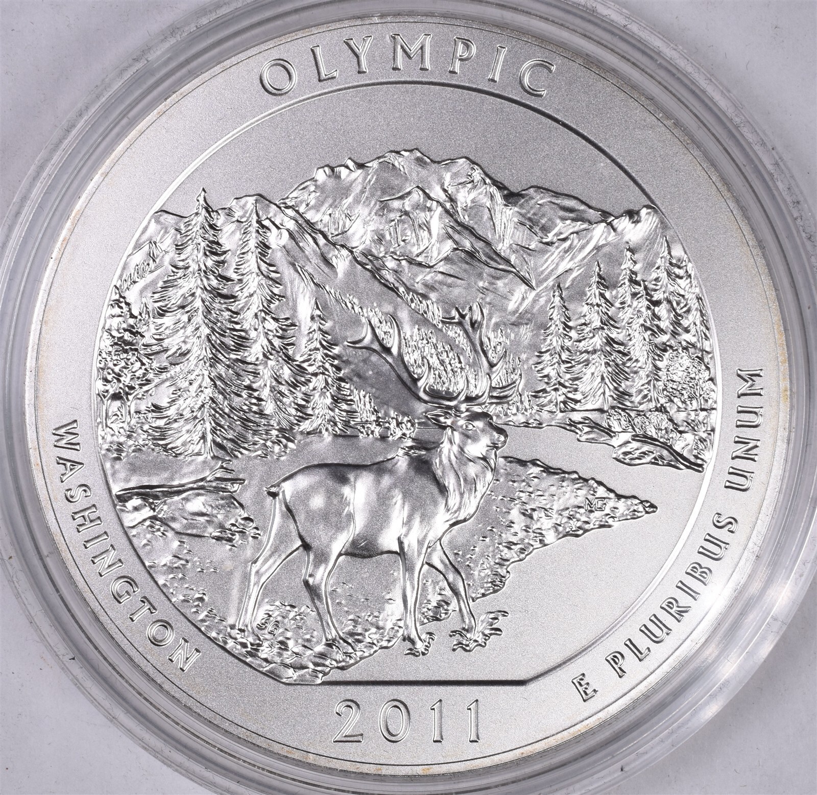2011 Olympic National Park ATB 5 oz Silver - Uncirculated With Box & COA