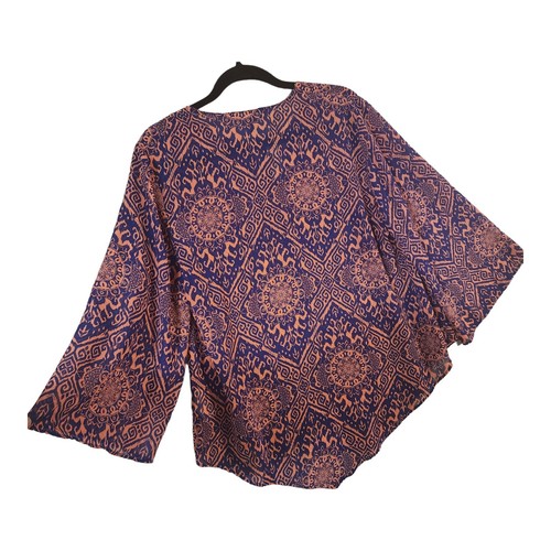 Banana Republic Top Women's Large Purple Long Sleeve Pullover Blouse - Picture 3 of 9