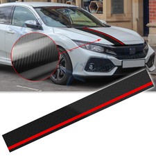 5D Carbon Fiber Texture Hood Rally Strip Cover Trim For Honda Accord Civic S2000