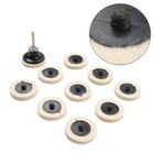 10pcs 2 50mm Wool Felt Polishing Wheel Buffing Pad Holder For Angle Grinder