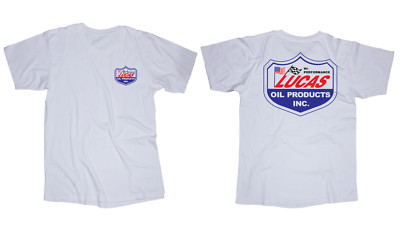 Lucas oil logo White t-shirt Racing