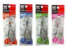 2 SDI Correction I Push Tape Refills Retractable Clicker Design White Out i-push