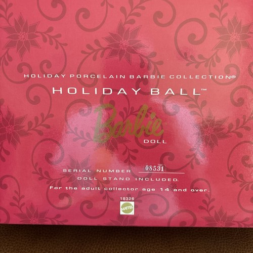 Vintage Barbie Holiday Ball Porcelain Doll 1997 Mattel 18326 NIB/Shipper - Picture 13 of 17