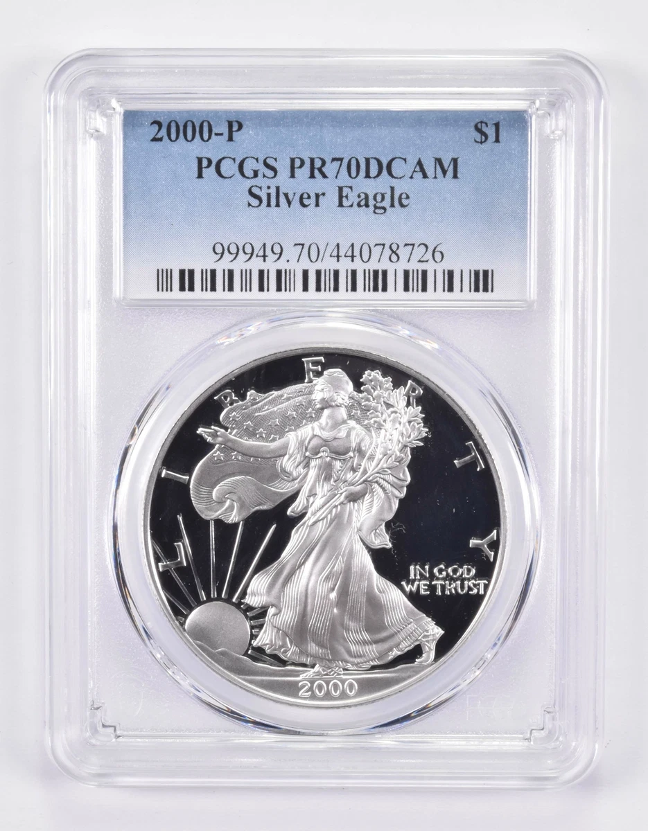 アメリカンイーグル　2000-P ICG-PR70 DCAM American Eagle PR 70 Graded 2000 Silver Bullion Coins for sale | eBay