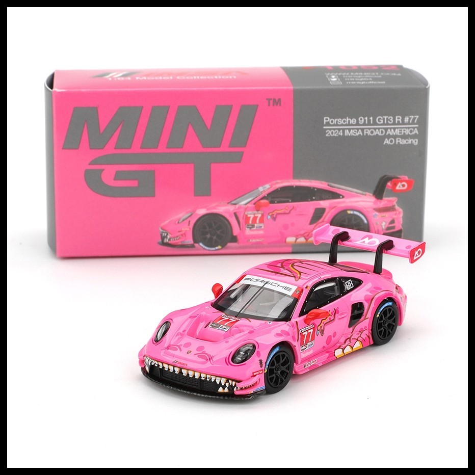 MINI GT 1052 Porsche 911 GT3 R #77 2024 IMSA Road America AO