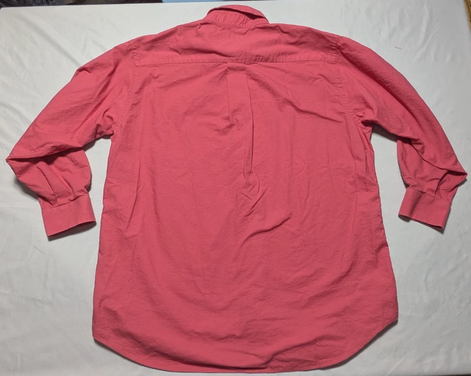 Nautica Pink Coral Button-Up Shirt - Men 17 32/33 - Imagem 2 de 4
