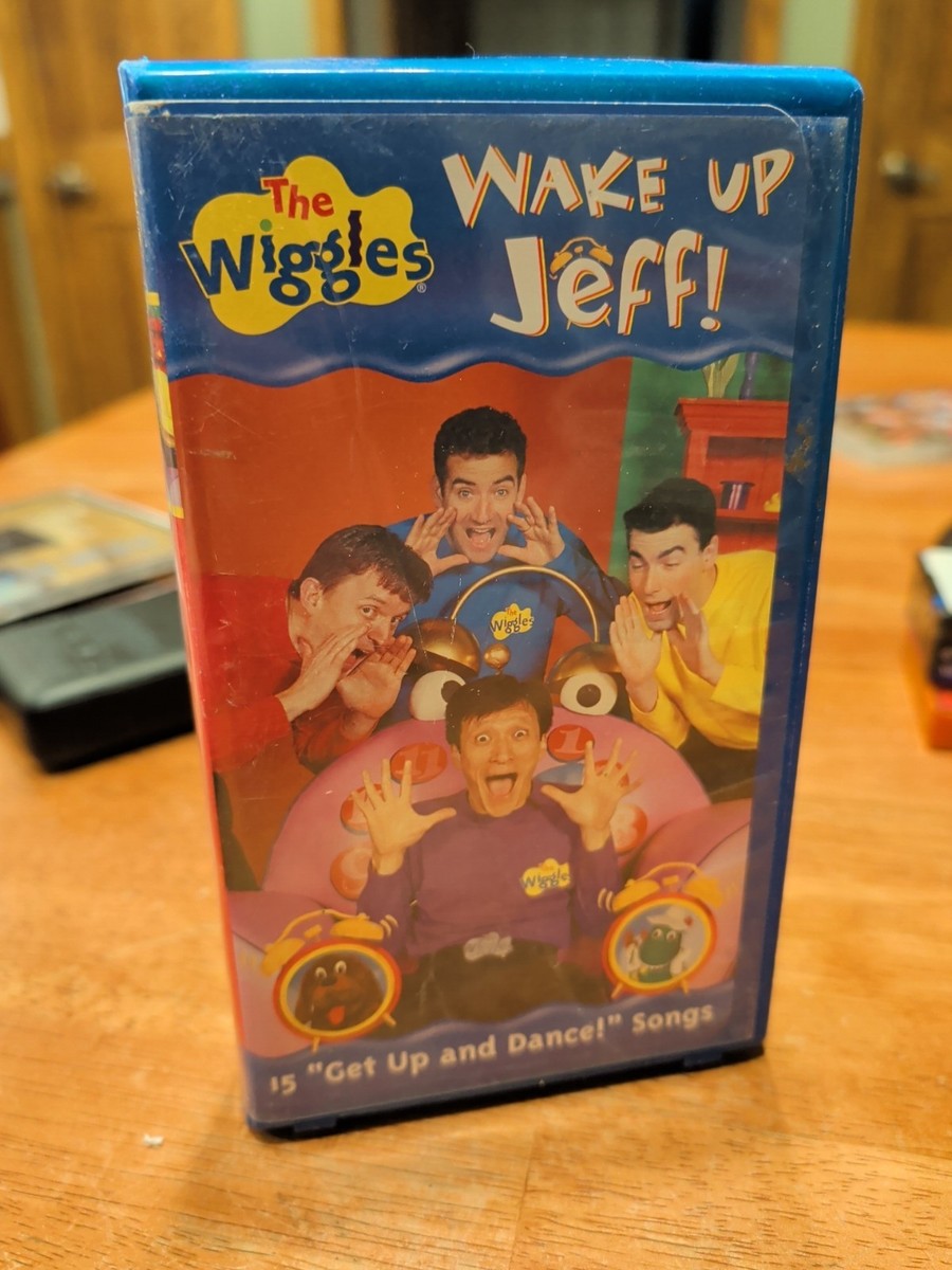 The Wiggles Wake Up Jeff VHS Tape 2001 Blue Clam Shell 15 Songs