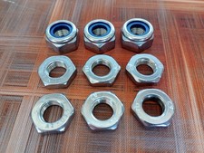 Tuercas de acero inoxidable de rosca fina M10 - tuercas delgadas y nylocs