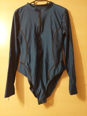 Turnanzug Gymnastikanzug Wettkampfanzug dunkelblau Gr XL / 42
