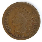 1864 Indian Head Cent VG 1c IHC