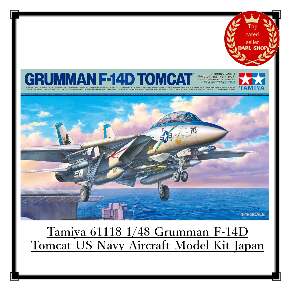 Tamiya 61118 1/48 Grumman F-14D Tomcat Airplane Model Kit - Image 9