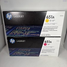 HP 651A Toner Cartridge CMYK Set 2 CE342A CE343A NEW Sealed Magenta Yellow