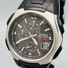 Working Item CASIO WAVE CEPTOR WVQ 400 Radio Solar Black