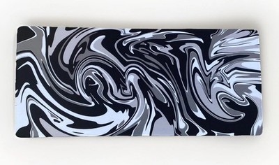 Mousepad / Mauspad XXL 900x400mm Liquid Design Black/White