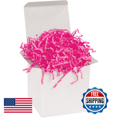 Box Usa Usa Pink Crinkle Paper Filler 10Lb - Shredded Paper For Basket Stuffing