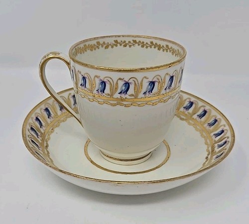 Early Derby Cup & Saucer Pattern 157 Blue Bells C. 1787-1800