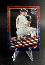 2026 Panini Stars & Stripes Prizm #61 Carson Bolemon VERY RARE Red/Blue 9/13