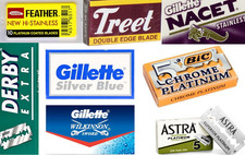 Safety Razor Double Edge Blade Sample Pack Gillette Feather Derby Nacet Astra DE