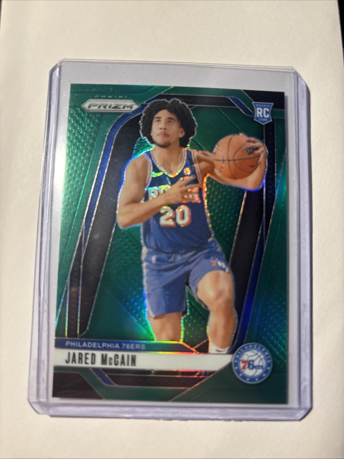 2024-25 Panini Prizm - Jared McCain #222 Green Ice Prizm (RC)