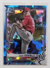 2021 Bowman Chrome Sapphire Cade Cavalli #BCP-99 Washington Nationals