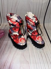 Arctic Barrier Fun Pac Kids Girl Snow Boots Size 8 Purple Red Black Winter Boot
