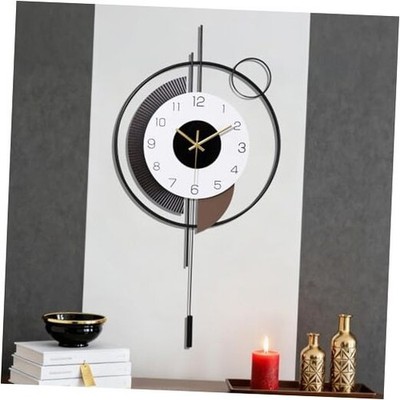  Large Wall Clock,Decorative Wall Clocks with 15*29Inch Brown2509