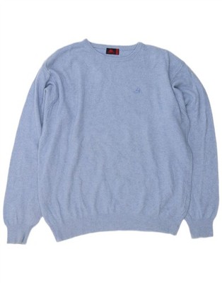 Kappa Mens Crew Neck Jumper Sweater XL Blue Wool BG05
