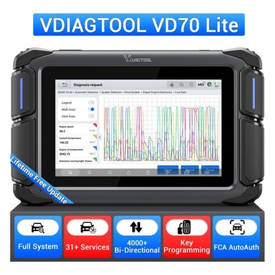 VD70 Lite Automotive OBDII Scanner Bidirectional Scan Tool Lifetime Free Update 