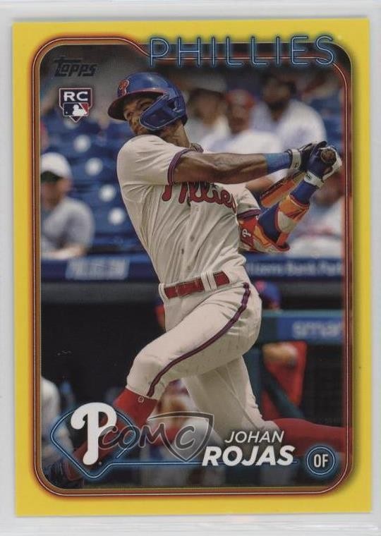 2024 Topps Series 1 Yellow Johan Rojas #209 Rookie RC 0t2