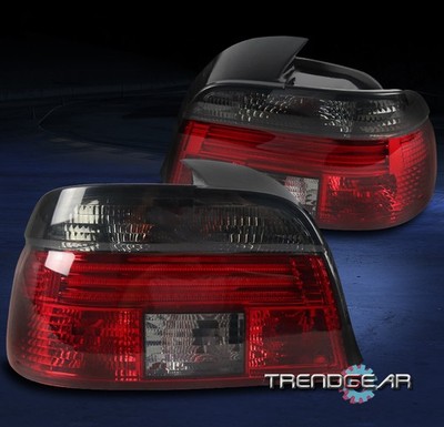 For 97-00 BMW 5 Series E39 528i 540i M5 Tail Brake Lights Lamps Red Smoked LH+RH