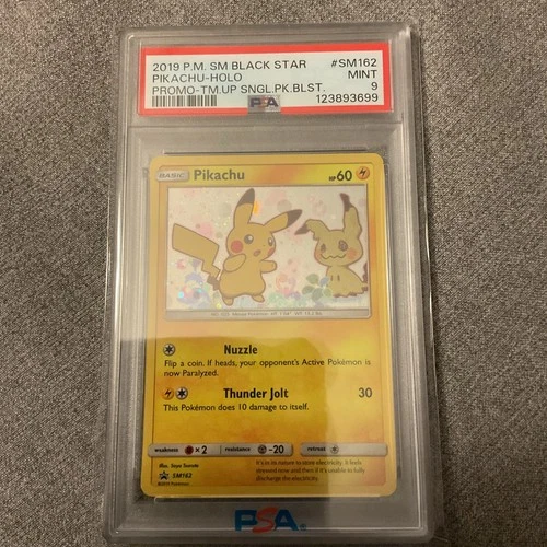 New Listing2019 Pikachu SM162 Black Star Promo Pokemon PSA 9 Mint