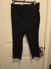 Women's Rafaella Ankle Slacks with Zipper at Ankle - Size 12 - Black