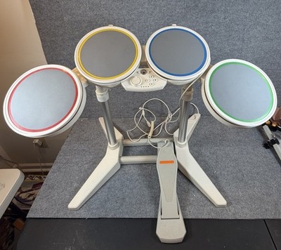 Wii Rock Band Wired Drum Set Kit With Kick Pedal 19091 Video Game Untested