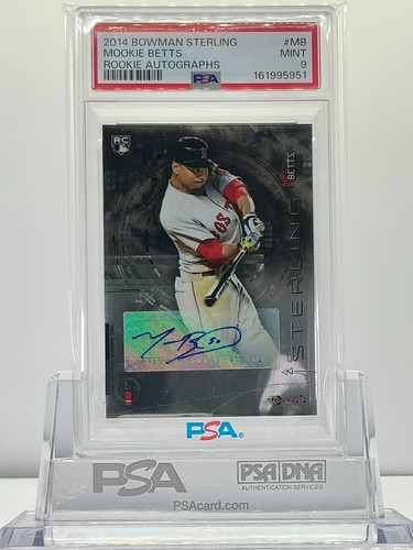 MOOKIE BETTS 2014BOWMAN STERLING ROOKIE AUTOGRAPHS #MB PSA9!MINT!LOWPOP!(RC)