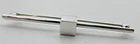 VTG UNUSUAL 2 1/8" BOX BAR Brooch Pin silver tone metal Fashion Costume Jewelry
