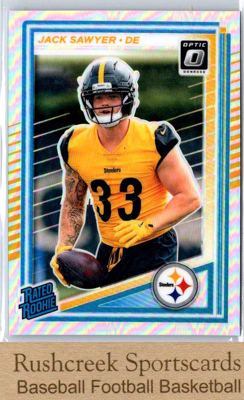 2025 Donruss Optic #220 Jack Sawyer RC Rookie Silver Prizm Holo