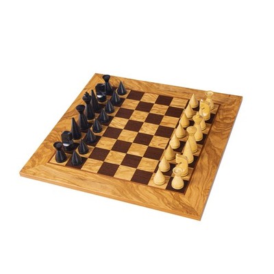 Manopoulos Set de Jeu D'Échec Olivenwurzel 40cm% Figurines en Bois Se Plaint