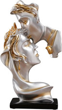 Couples Kiss Sculpture,Abstract Art Couple Sculpture Home Furnishing Resin Statu