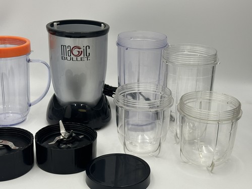 Magic Bullet Blender MB1001B Base Container Cups Blades Lid Bundle Lot Combo - Picture 3 of 10