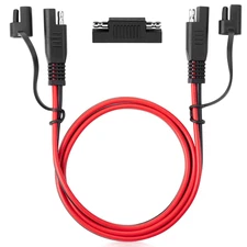 3 Ft SAE to SAE Extension Cable 16 AWG, SAE 2-Pin Quick Connect Disconnect