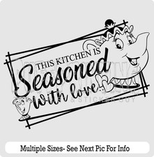 Kitchen Pot Cup Seasoned with Love Wall Art Dining Room Stickers home decor