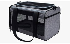 NEW Vceoa Gray Fabric Mesh Pet Carrier Bag Model XH Soft-Sided 17.5x11x11