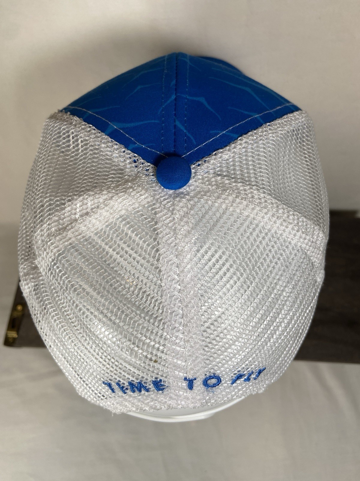 Mens Hoka One One Time To Fly Trucker Hat Cap Snapback Mesh Blue White Pre-Owned thumbnail 7