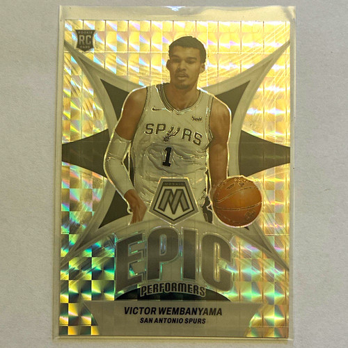 Panini 2023-24 Mosaic Victor Wembanyama Epic Performers Prizm RC #12 Spurs