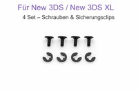 4X Schrauben Set Mit Sicherungsclips FüR New 3DS New 3DS Xl PräZise & Stabil